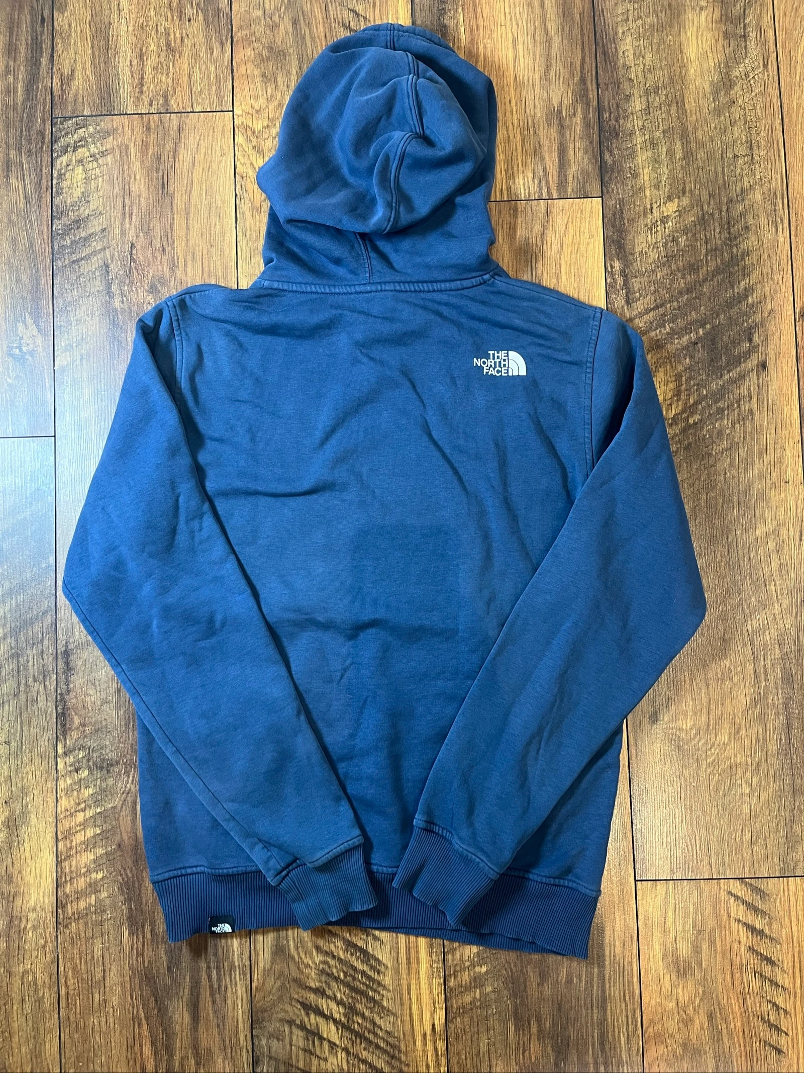 Hoodie marineblauw met geborduurd vierkant Box Logo - The North Face - maat S - zeer goede staat – photo 11